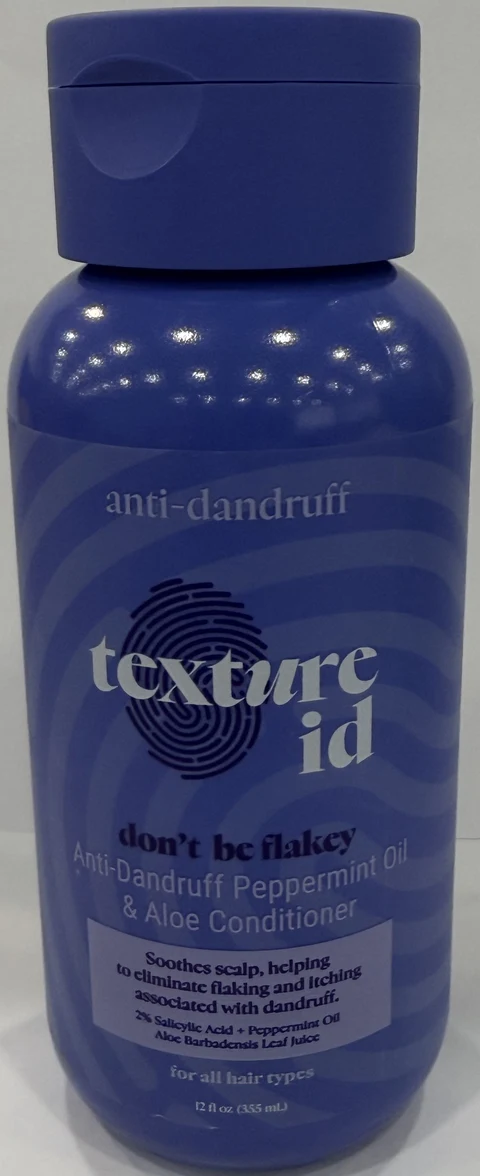Texture ID Anti Dandruff Peppermint Oil and Aloe Conditioner packaging