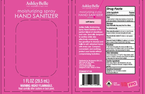 AshleyBelle Moisturizing Hand Sanitizer Soft Berry 포장