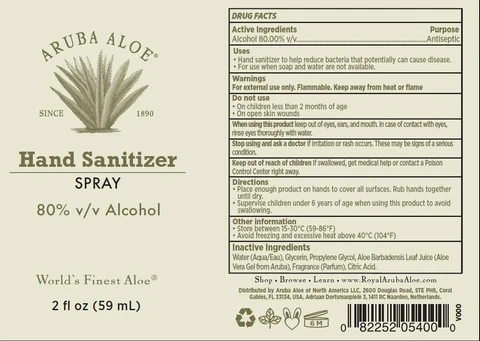 Aruba Aloe Hand Sanitizer 포장