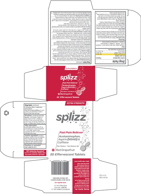 Splizz Pain Reliever - Grapefruit-flavored packaging