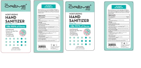 The creme shop moisturizing hand sanitizer green tea packaging