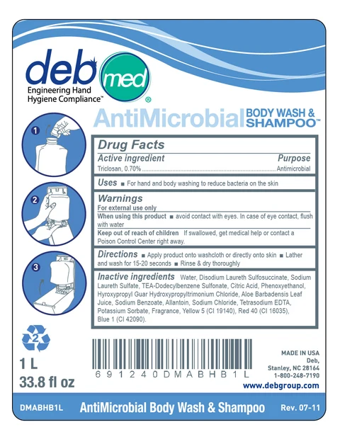 DebMed Antimicrobial Body Wash and Shampoo 포장