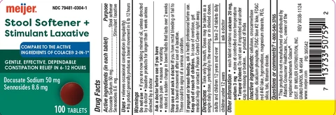 Stool Softener plus Stimulant Laxative packaging