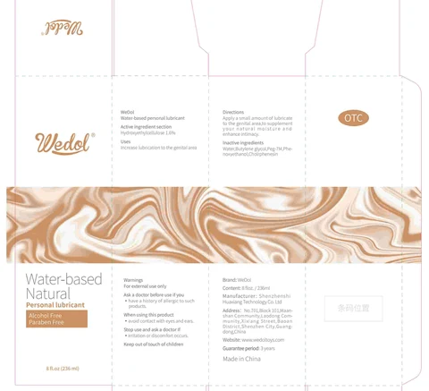 WeDol Water-based personal lubricant packaging