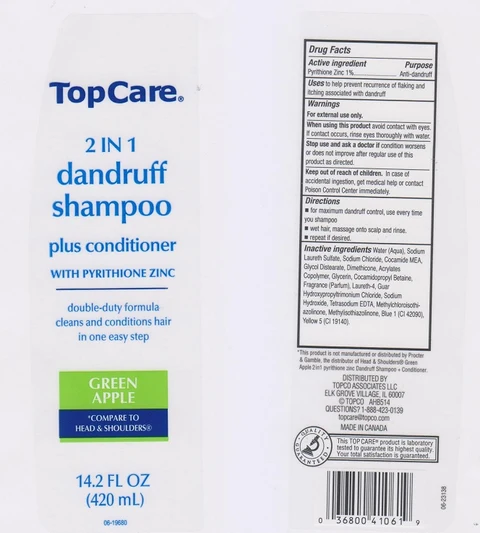 TopCare2 in 1 Dandruff Green Apple packaging
