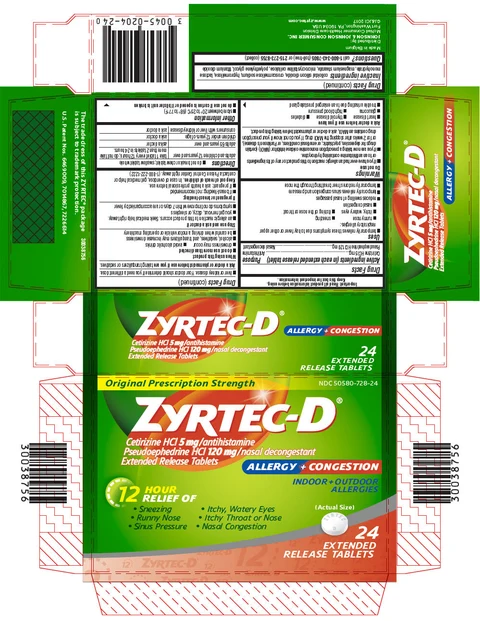 ZYRTEC-DAllergy Plus Congestion 포장