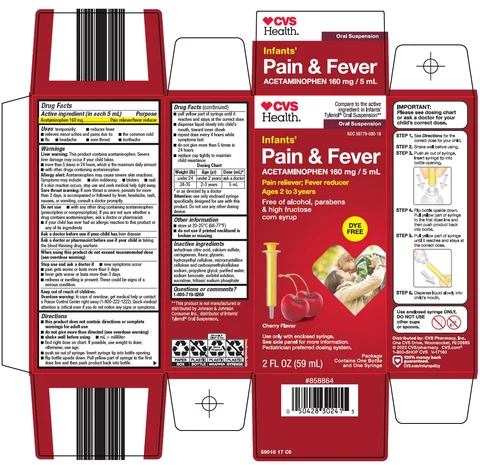 infants pain and fever packaging