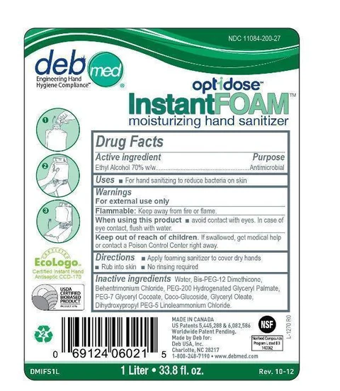 Deb Med InstantFOAM OptiDose Hand Sanitizer 포장