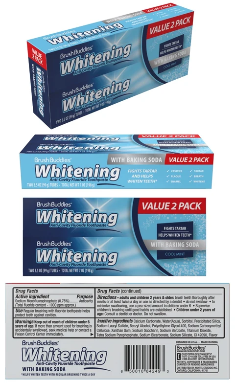 Brush Buddies Value 2 pack Whitening packaging