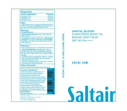 SANTAL BLOOM SUNSCREEN BODY BROAD SPECTRUM SPF 50 포장