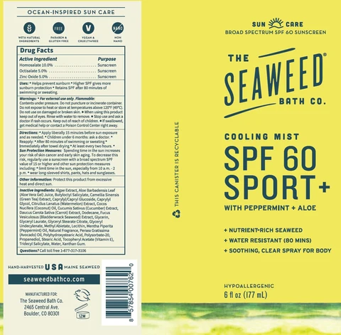 SEAWEED BATH CO Cooling Mist SPF-60 Sport 포장