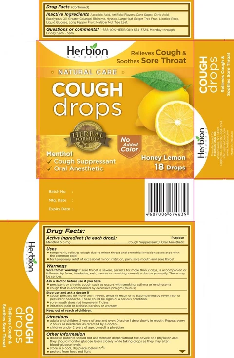 Herbion Naturals Honey Lemon 포장