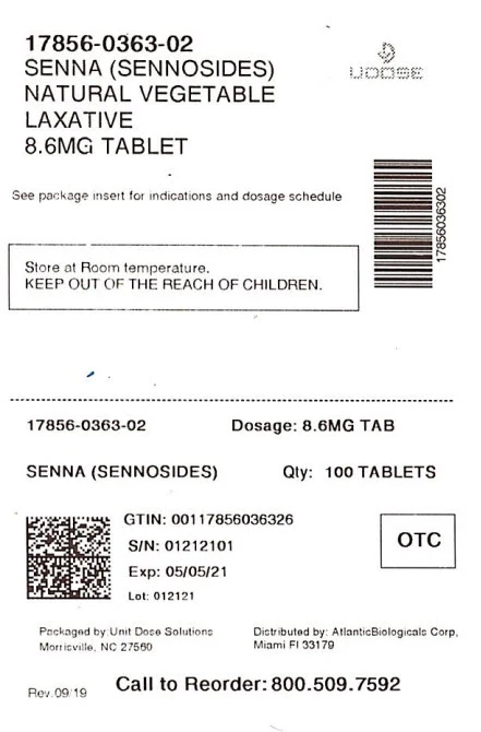 Senna Tabs 포장