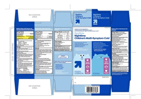 up and up Daytime Nighttime Childrens Multi Symptom Cold 포장