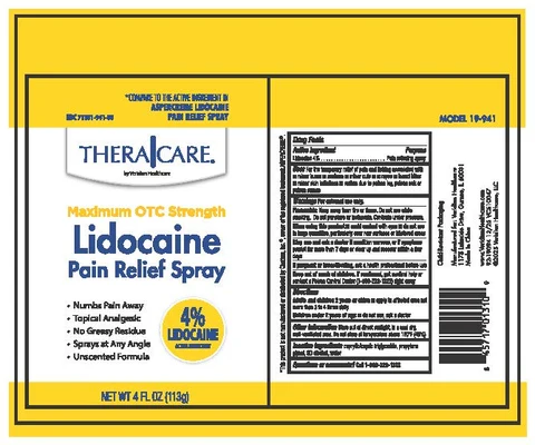 TheraCare Lidocaine Pain Relief packaging