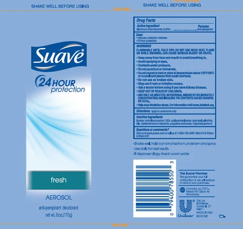 SuaveFresh Aerosol Antiperspirant and Deodorant 포장