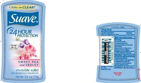 Suave Sweet Pea and VioletAntiperspirant and Deodorant 포장