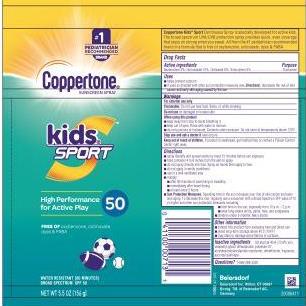 Coppertone Kids Sport Sunscreen SPF 50 포장