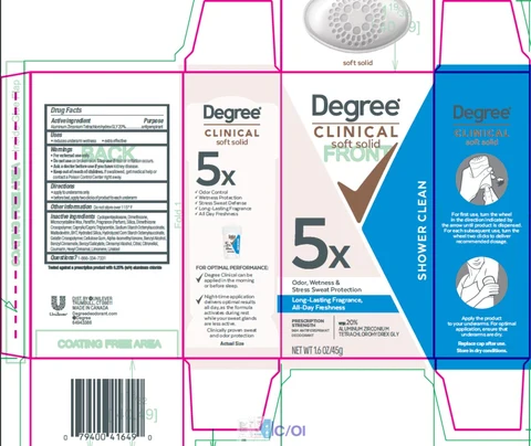 DegreeClinical Shower Clean Antiperspirant and Deodorant 포장