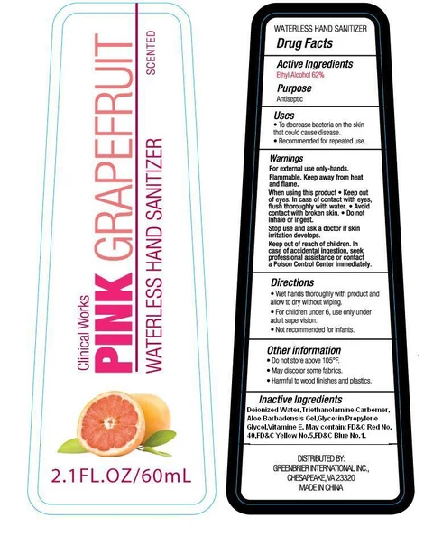 Clinical Works Pink Grapefruit Waterless Hand Sanitizer 포장