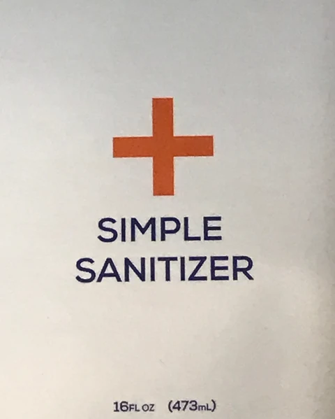 Simple Sanitizer 포장