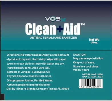 Clean aid antibacterial hand sanitizer 포장