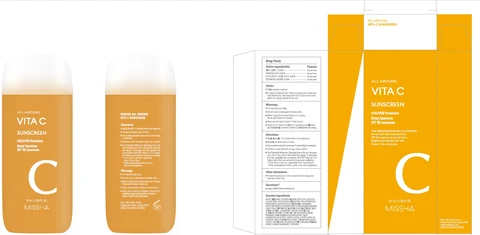 MISSHA ALL AROUND VITA C SUNSCREEN 포장