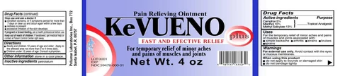 KeVUENO Pain Relieving 포장