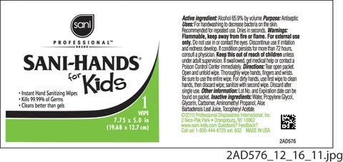 Sani-Handsfor Kids 포장