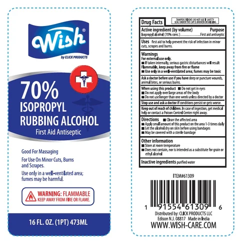 WISH RUBBING ALCOHOL 70% 포장