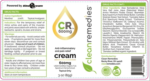 CLEAN REMEDIES CR PAIN RELIEF packaging