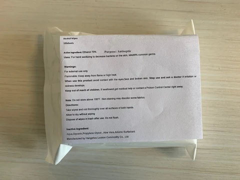 100 in bag label