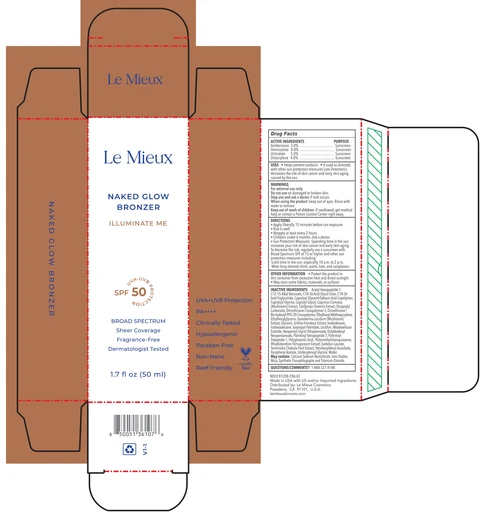 Le Mieux Naked Glow Bronzer SPF 50 packaging