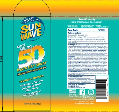 Sun Wave Anti Aging Insta Dry SPF 50 포장