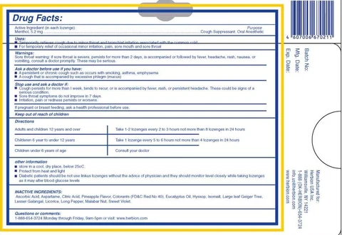 Linkus Lozenges Pineapple Back Label