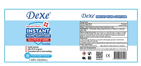 Instant Hand Sanitizer packaging