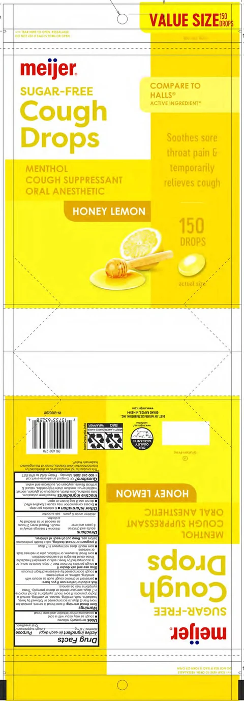SF Honey Lemon Cough Drops 포장