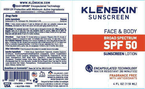 KLENSKIN BROAD SPECTRUMSPF-50 packaging