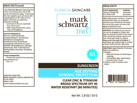 Age Defying Mineral Protection packaging