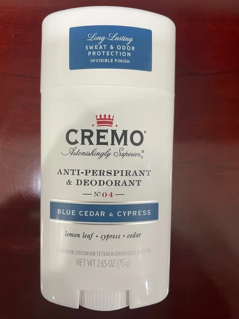 Cremo antiperspirant blue cedar 포장