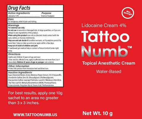 TattooNumb packaging