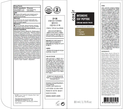 COXIR INTENSIVE EGF PEPTIDE MASK PACK packaging
