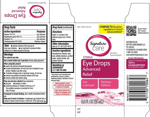 Signature Care Eye Drops Advanced Relief 포장