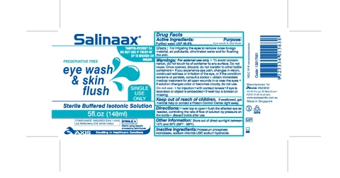 SalinaaxEye Wash and Skin Flush 포장