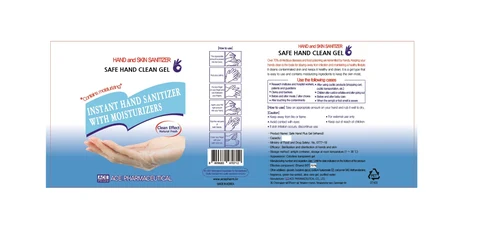 SAFE HAND CLEAN gel 포장
