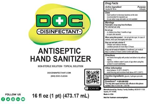 DOC DISINFECTANT ANTISEPTIC HAND SANITIZER 포장