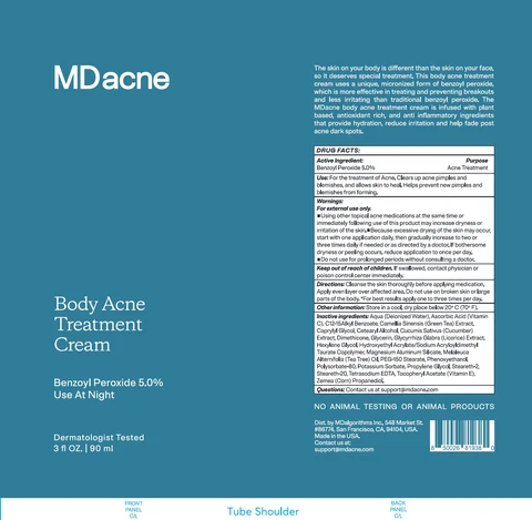 MDacne Body Acne Treatment Benzoyl Peroxide 포장