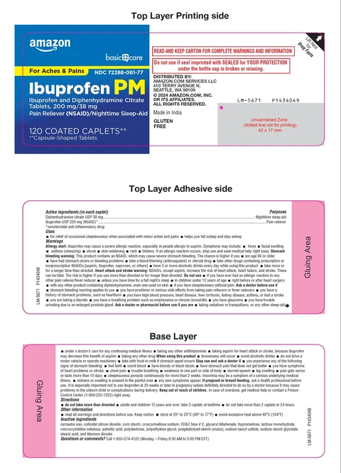 AMAZON BASIC CARE IBUPROFEN PM 포장