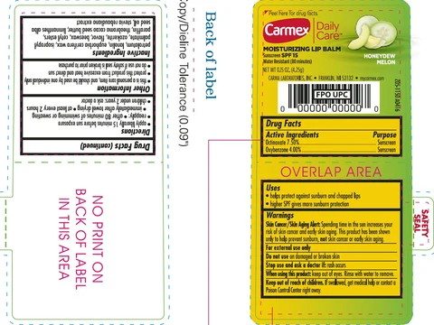 Carmex Daily Care Moisturizing Lip Balm Honey Dew Melon SPF 15 포장
