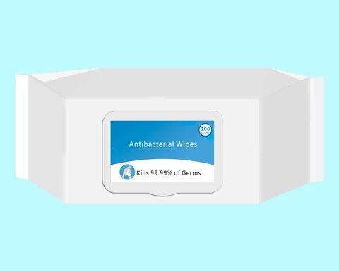 Antibacterial Wipes 포장